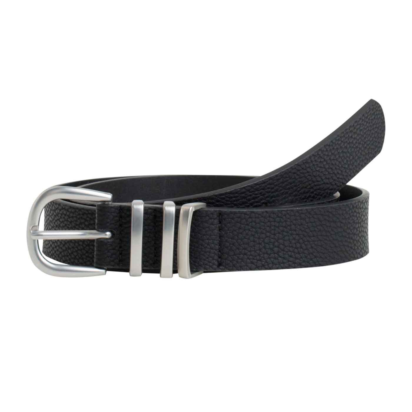 PIECES - BÆLTE - LEA JEANS 17082261 - BLACK/SILVER