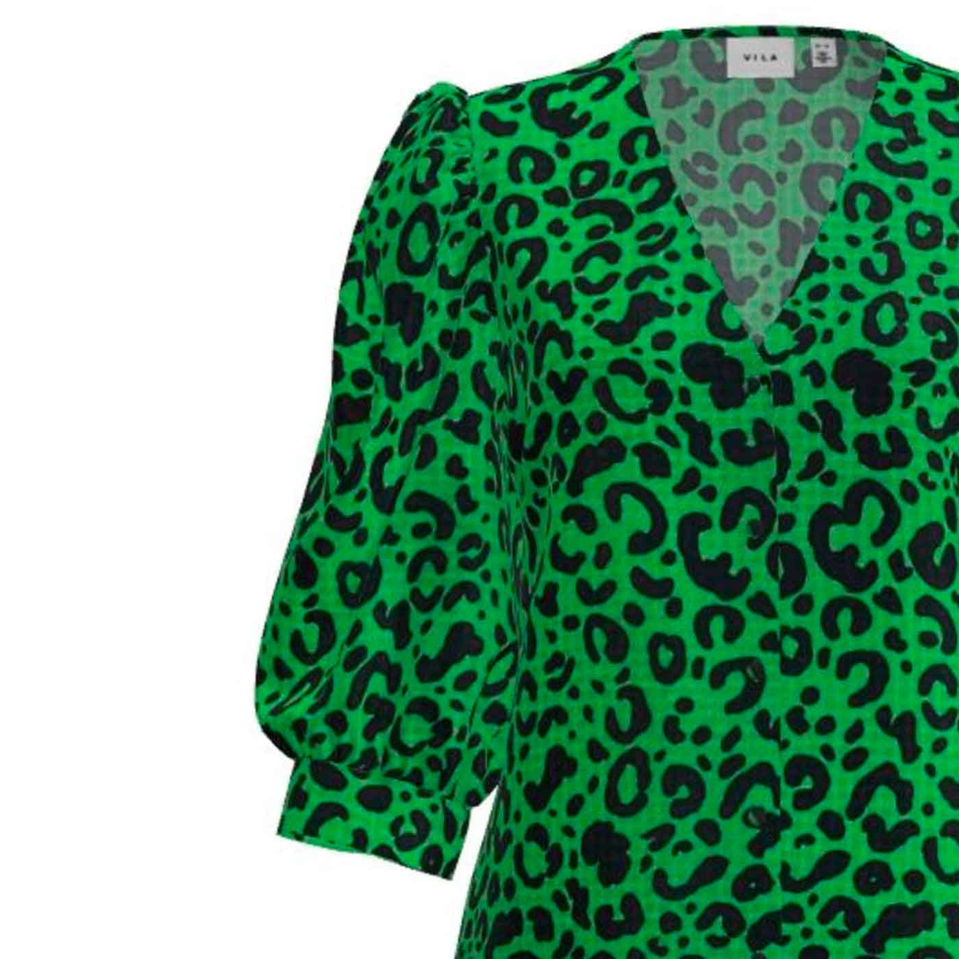 VILA - BLUSE - RAVNA 14084747 - KELLY GREEN LEO