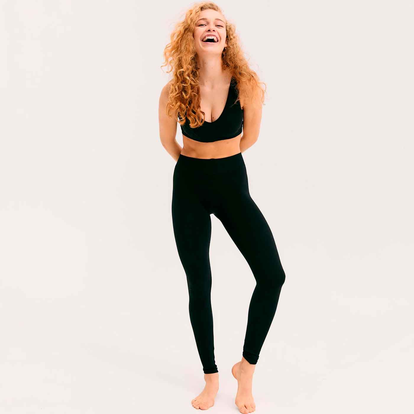 PIECES - LEGGINGS - SYMMI RIB 17116788 - SORT