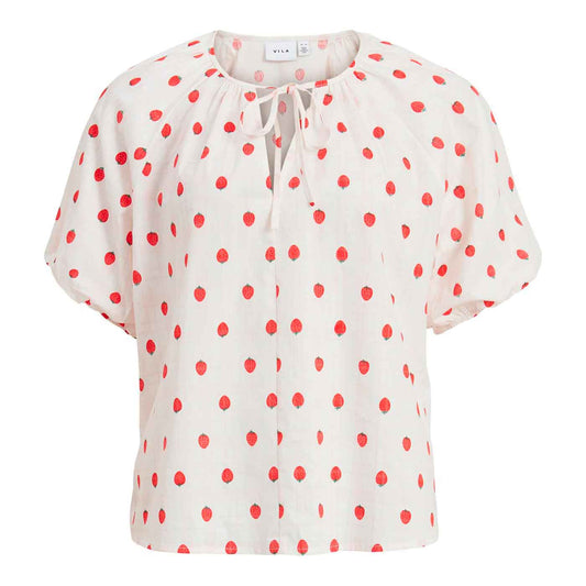 VILA - BLUSE - ERDE 14081745 - STRAWBERRIES